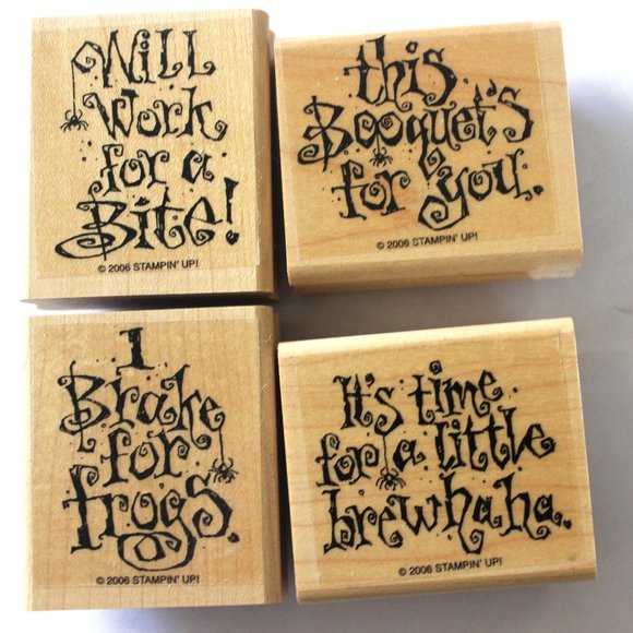 Stampin' Up! Other - Stamping Supplies: 4 Halloween Rubber Stamps Set from Stampin' Up! 2006